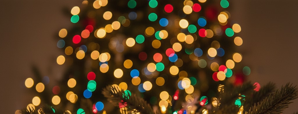 bokeh christmas lights Ames