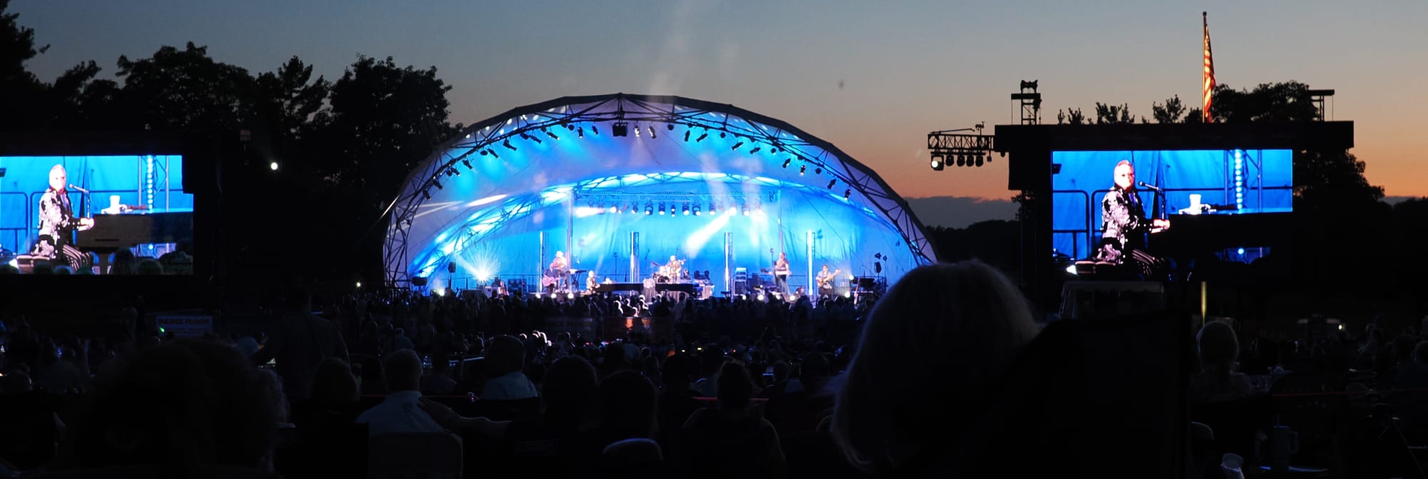 outdoor concert venue at sunset Ames